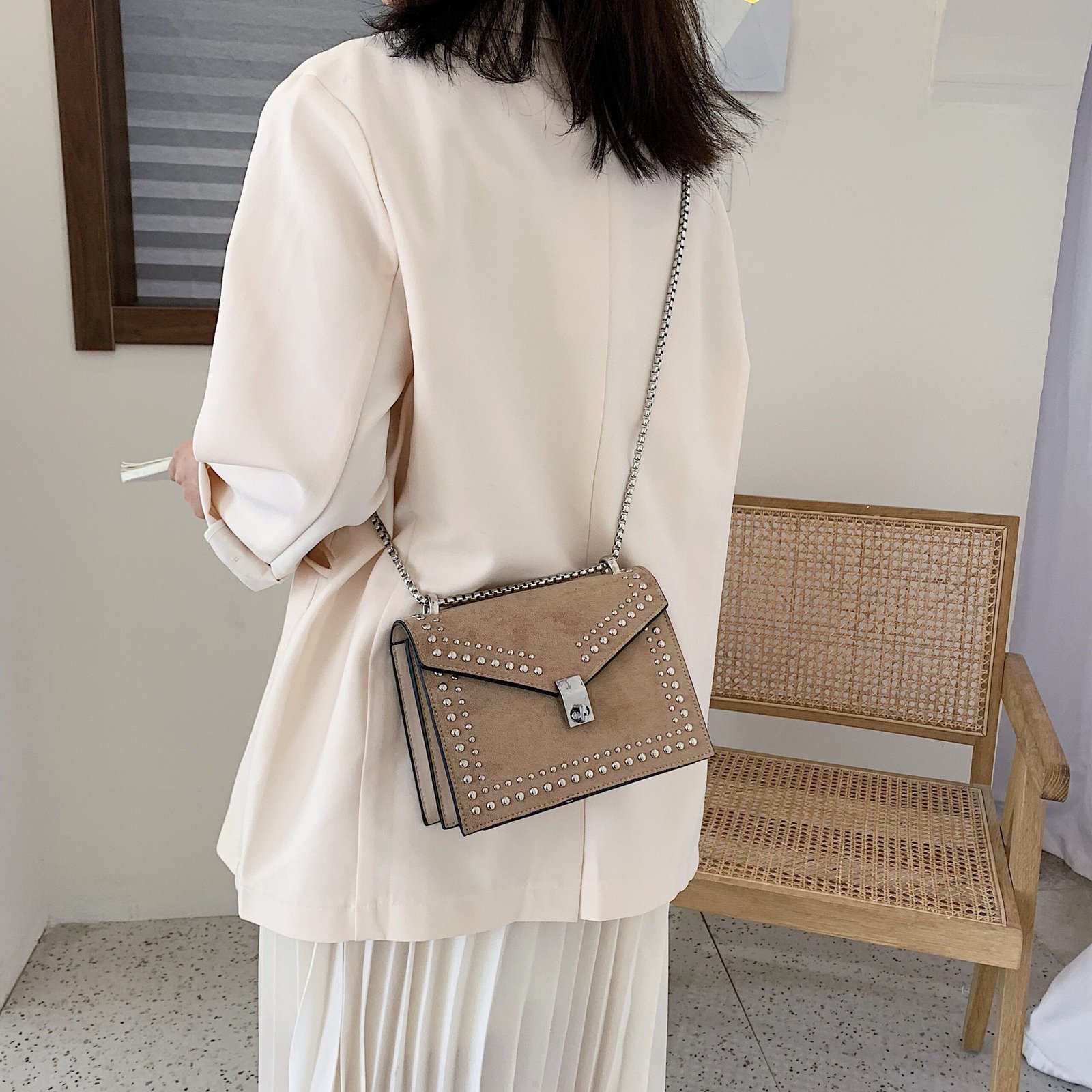 Leather Scrub Small Shoulder Messenger Bags For Women - Image 2